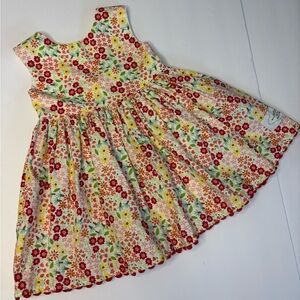Boutique Floral Dress - Red, Yellow, Green